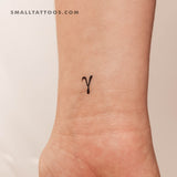 Gamma γ Temporary Tattoo (Set of 3)