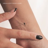 Single Bird On A Wire Temporary Tattoo