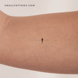 Single Bird On A Wire Temporary Tattoo