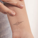 Minimalist Sea Sunset Temporary Tattoo (Set of 3)