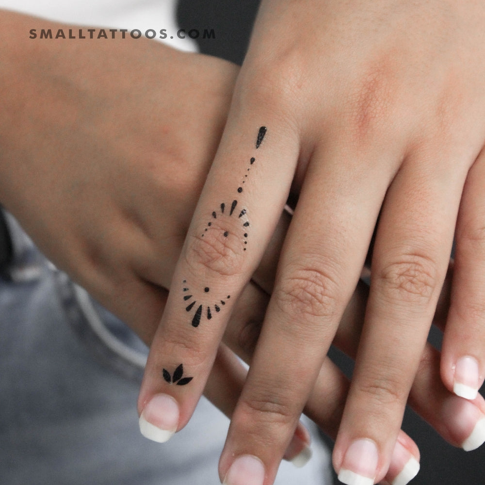 Tatuaje temporal de composición de dedos 2 (juego de 3)