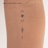 Finger Composition 5 Temporary Tattoo (Set of 3)