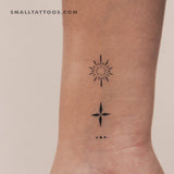 Finger Composition 6 Temporary Tattoo (Set of 3)