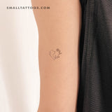 Dogs Love Flowers Temporary Tattoo (Set of 3)