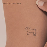 Pug Temporary Tattoo (Set of 3)