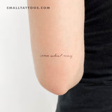 Come What May Temporary Tattoo (Set of 3)