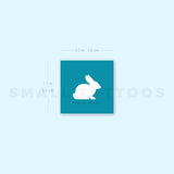 White Color Rabbit Temporary Tattoo - Set of 3