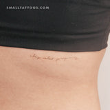 Handwritten Font Alis Volat Propriis Temporary Tattoo (Set of 3)