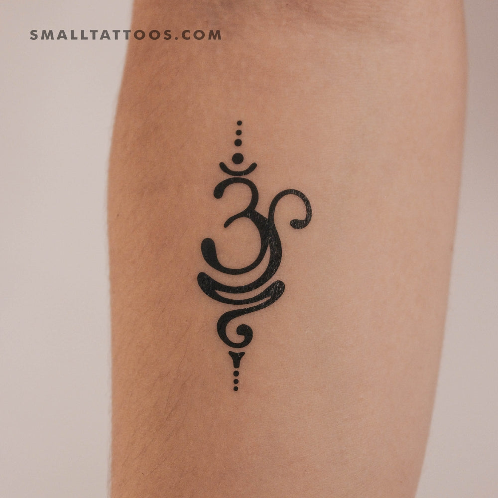 Sanskrit Om Symbol Temporary Tattoo (Set of 3)