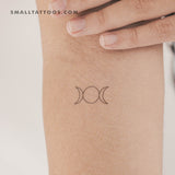 Triple Moon Temporary Tattoo (Set of 3)