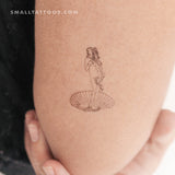 Small Botticelli's Venus Temporary Tattoo (Set of 3)