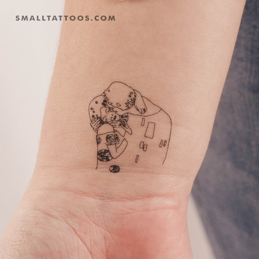 Tatuaje temporal del beso (juego de 3)