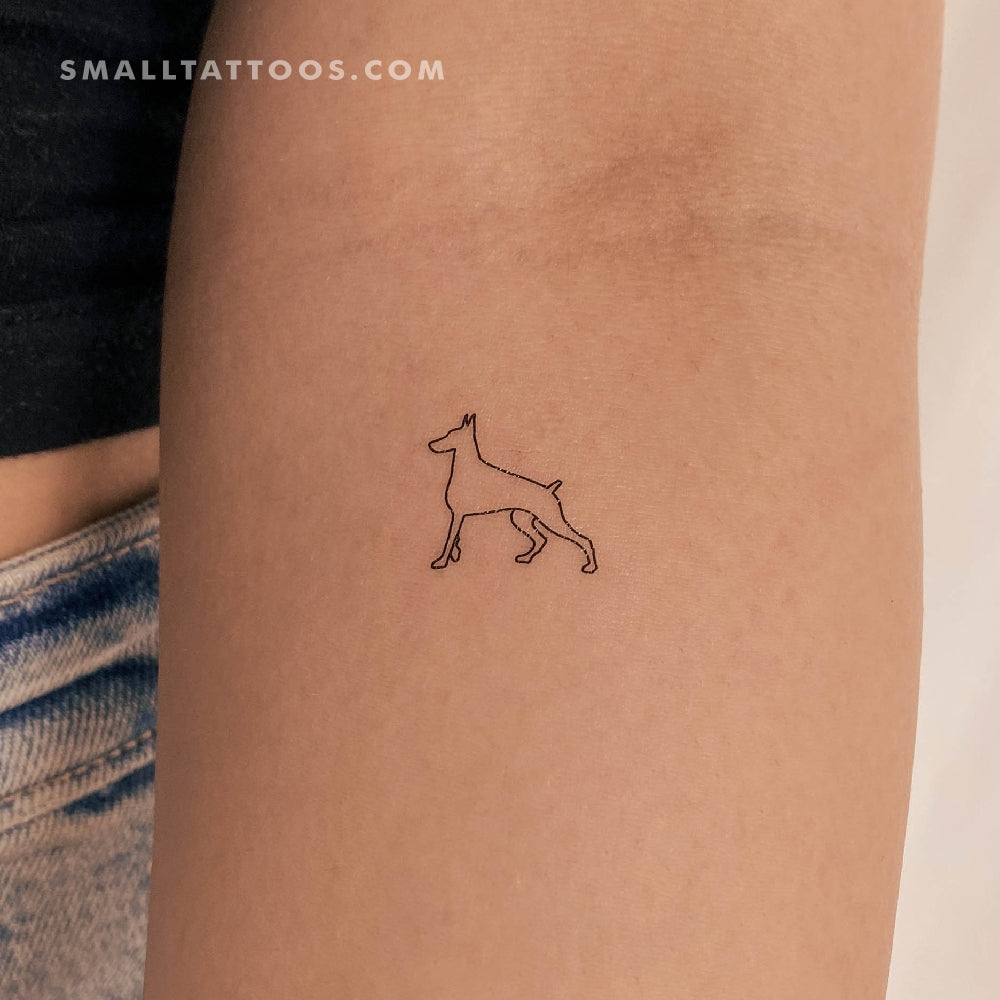 Tatuaje temporal de dóberman (juego de 3)