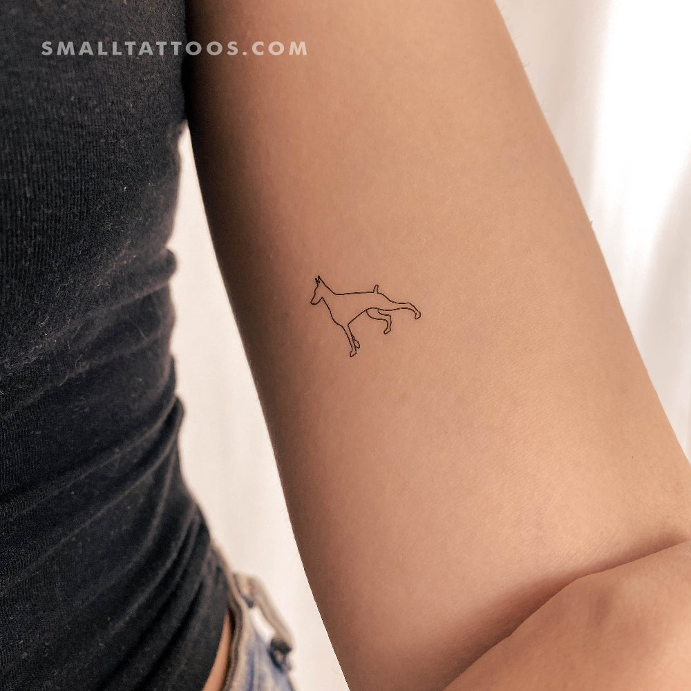Tatuaje temporal de dóberman (juego de 3)