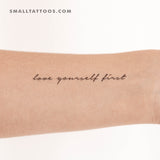 Love Yourself First Temporary Tattoo (Set of 3)