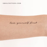 Love Yourself First Temporary Tattoo (Set of 3)