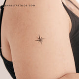 Small Minimalist Compass Temporary Tattoo (Set of 3)