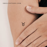 Taurus Zodiac Symbol Temporary Tattoo (Set of 3)