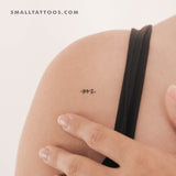 M Handwritten Letter Temporary Tattoo (Set of 3)