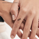 T Handwritten Letter Temporary Tattoo (Set of 3)