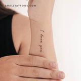 I Love You Temporary Tattoo (Set of 3)