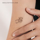 Fine Line Scorpion Temporary Tattoo (Set of 3)