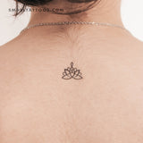Small Motherhood Lotus Temporary Tattoo - Set of 3