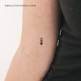 Small Black Queen Of Hearts Temporary Tattoo - Set of 3
