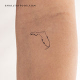 Florida Map Outline Temporary Tattoo (Set of 3)