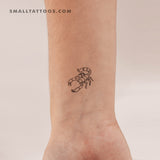 Fine Line Scorpion Temporary Tattoo (Set of 3)