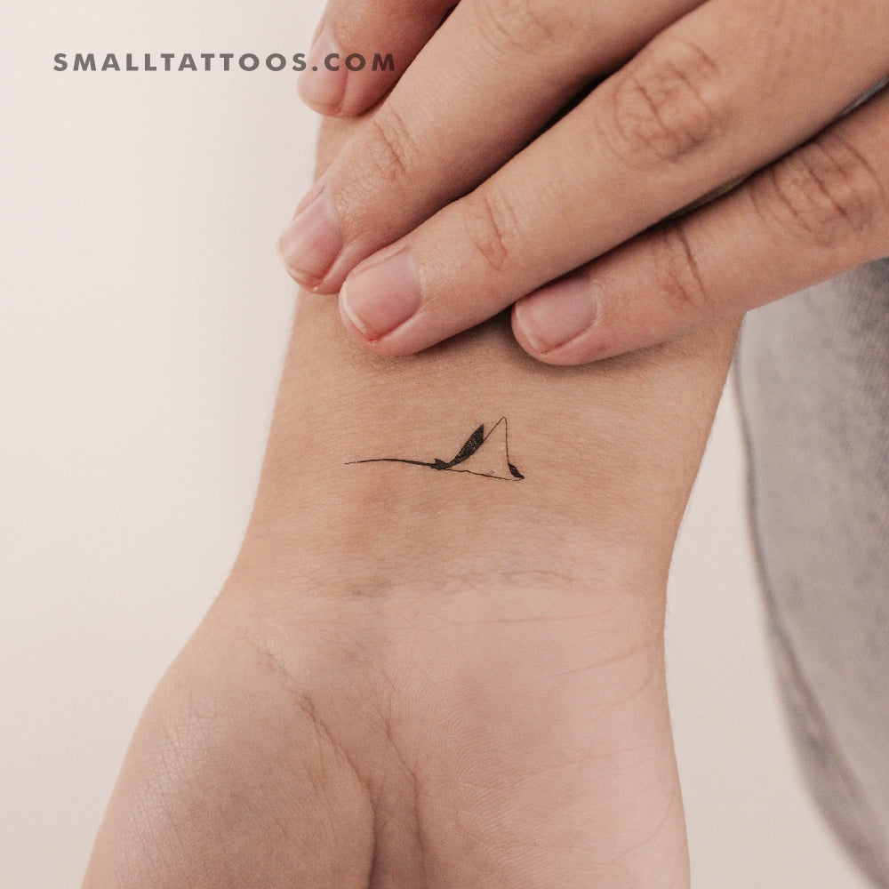 Shark and Ray Temporary Tattoos - Black