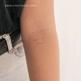 Oklahoma Map Outline Temporary Tattoo (Set of 3)