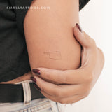 Oklahoma Map Outline Temporary Tattoo (Set of 3)