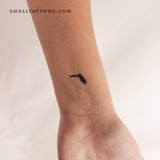 Florida Map Temporary Tattoo (Set of 3)