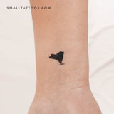 Small New York State Map Temporary Tattoo (Set of 3)