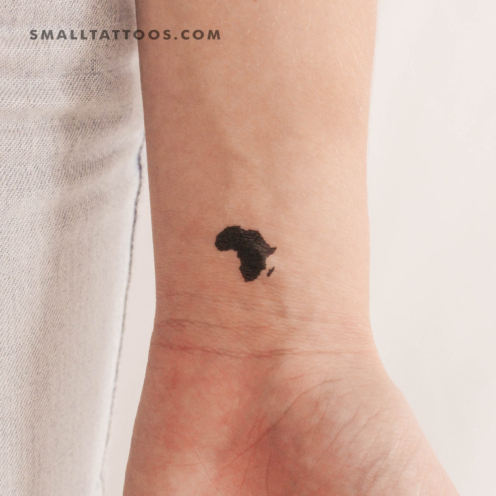 African Continent Map Tattoos