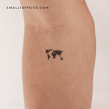 Little World Map Temporary Tattoo (Set of 3)