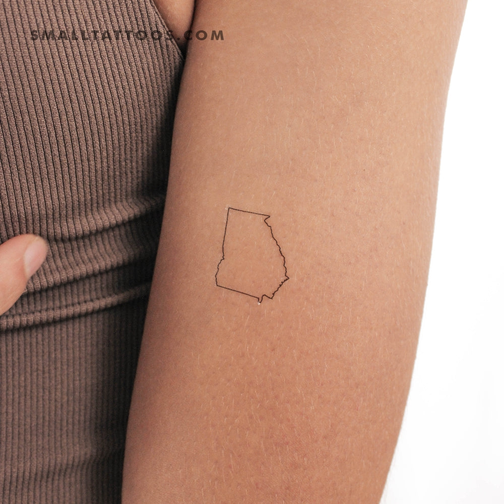 Tatuaje temporal del mapa de Georgia (juego de 3)