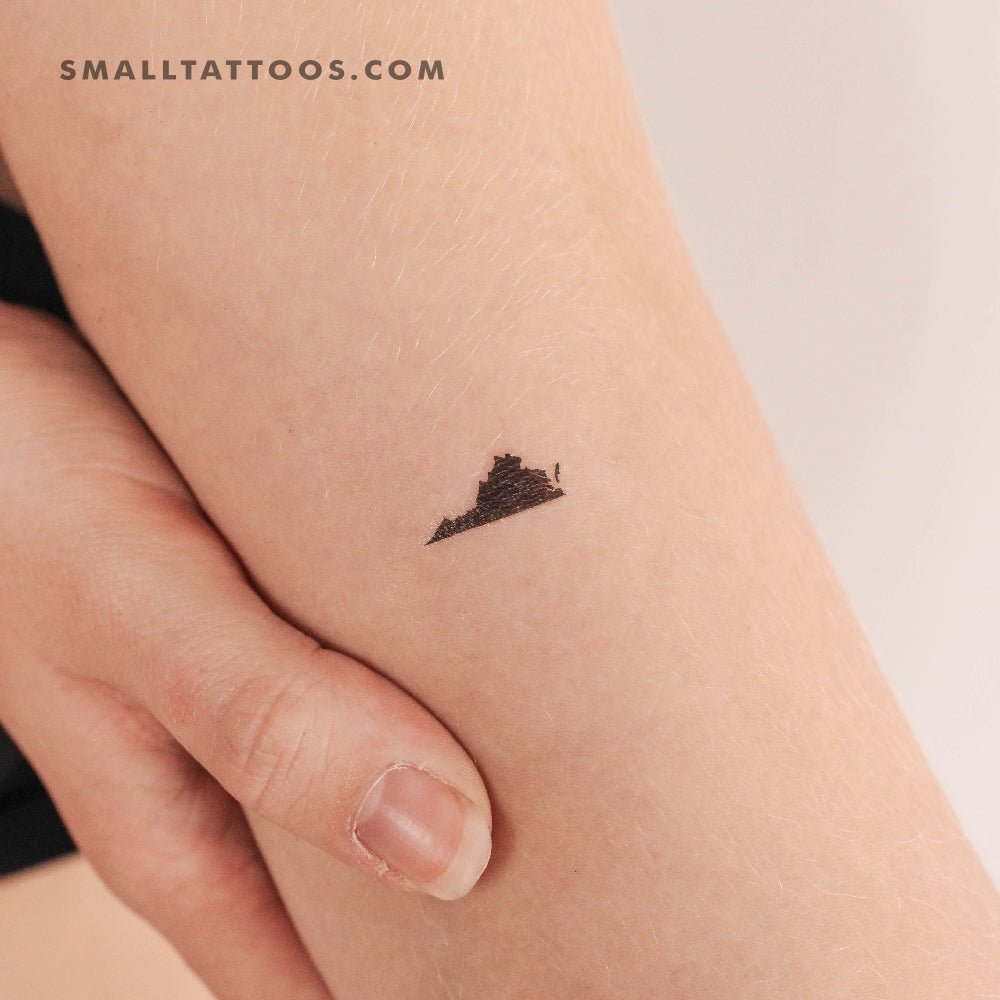 Tatuaje temporal del mapa de Virginia (juego de 3)