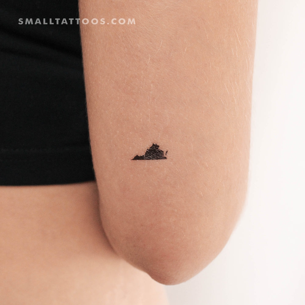 Tatuaje temporal del mapa de Virginia (juego de 3)