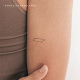 Tennessee Map Outline Temporary Tattoo (Set of 3)