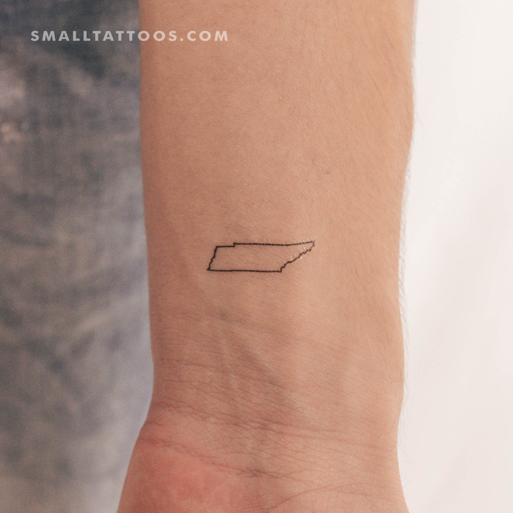 Tatuaje temporal del mapa de Tennessee (juego de 3)