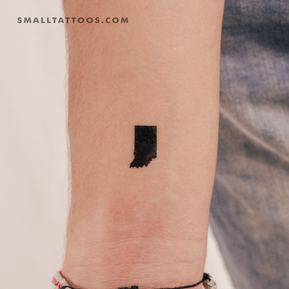 Tatuaje temporal del mapa de Indiana (juego de 3)