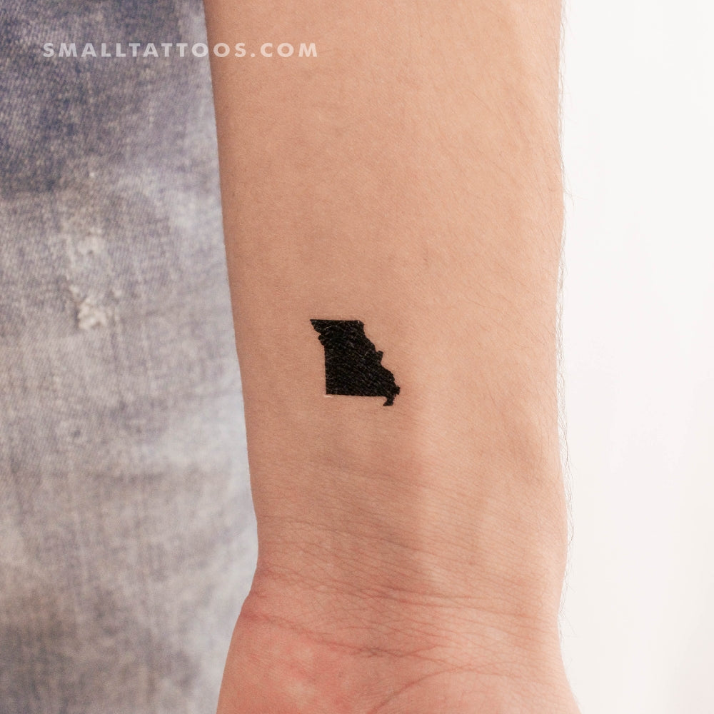 Tatuaje temporal del mapa de Missouri (juego de 3)
