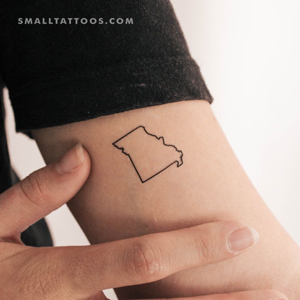 Tatuaje temporal del mapa de Missouri (juego de 3)