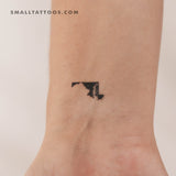 Maryland Map Temporary Tattoo (Set of 3)