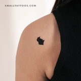 Wisconsin Map Temporary Tattoo (Set of 3)