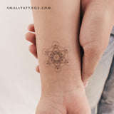 Metatron's Cube Temporary Tattoo (Set of 3)