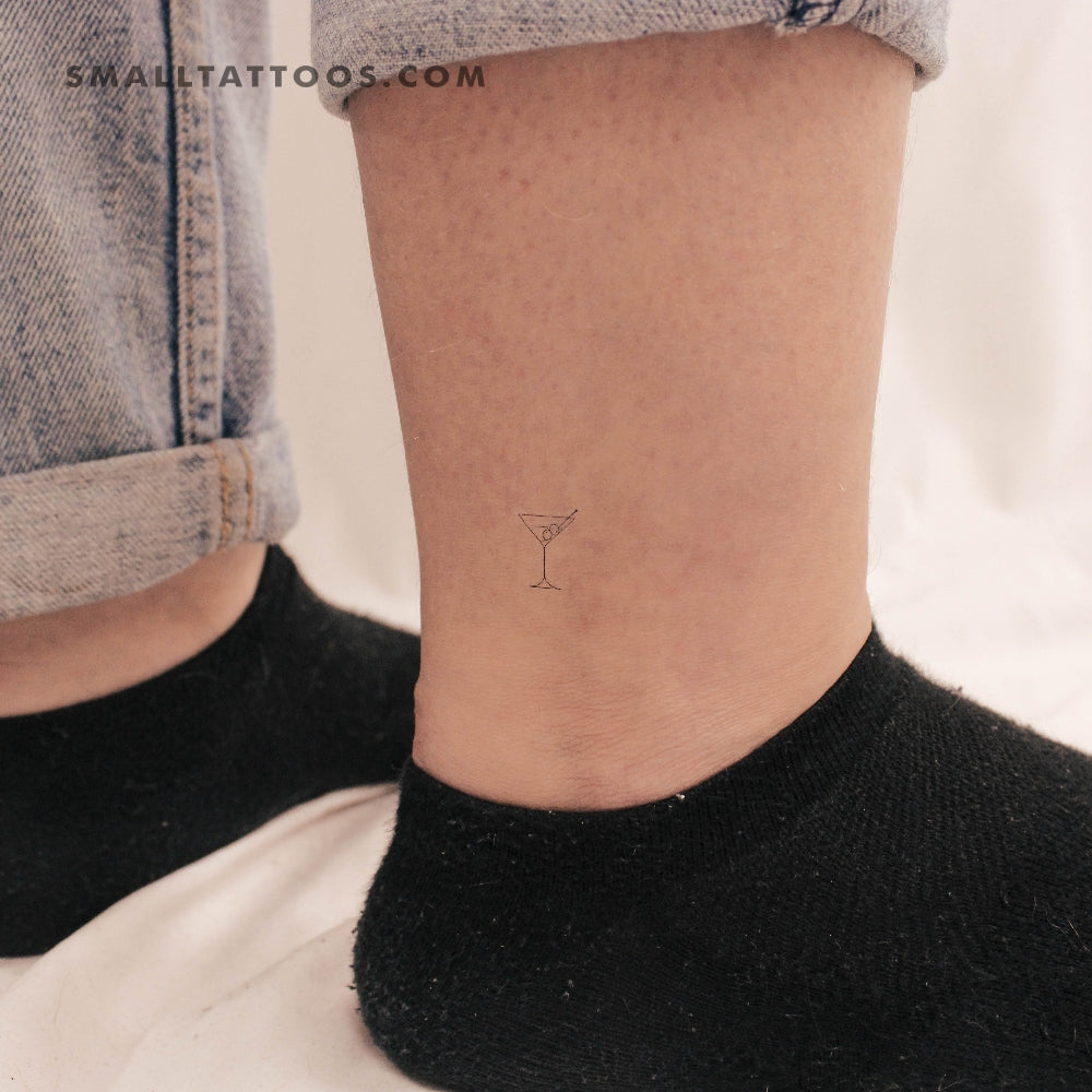 Manhattan Cocktail Temporary Tattoo (Set of 3)