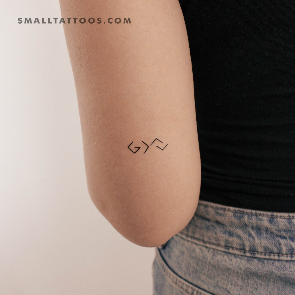 Tatuaje temporal "Dios pequeño es más grande que los altos y bajos" (juego de 3)